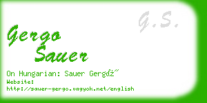 gergo sauer business card